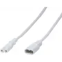 Cabo de extensão de alimentação LogiLink - IEC 60320 C8 para IEC 60320 C7 - 2 m - moldado - branco