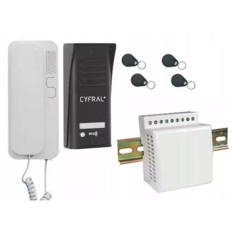 Intercomunicador Cyfral Cosmo 1-TENANT preto