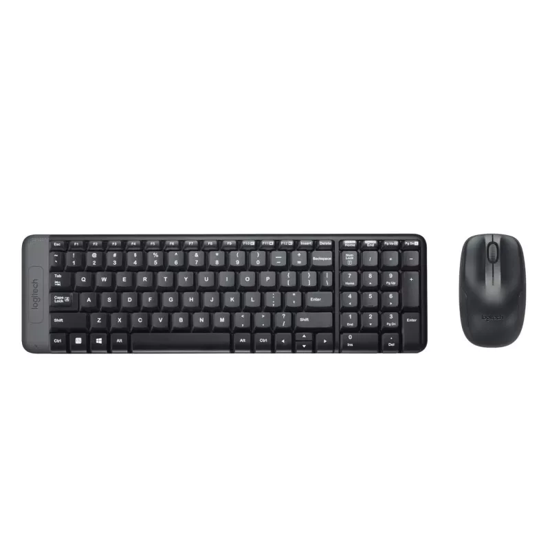 Logitech Wireless Combo MK220 - Conjunto de teclado e rato - sem fios - 2,4 GHz - Italiano - Cinzento escuro (920-003721)