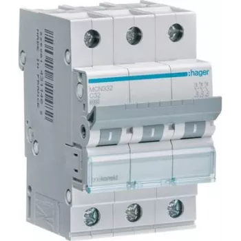 Hager MCN332. Frequência de entrada AC: 50/60 Hz, corrente nominal de saída: 32 A (MCN332)
