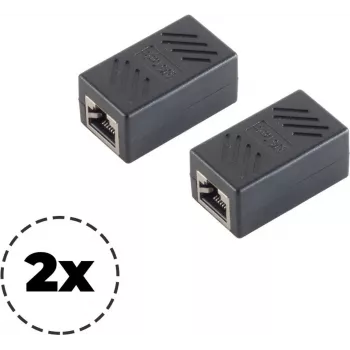 Adaptador ShiverPeaks adaptador de patch modular Cat. 6A 08-01041-2, conector fêmea RJ45 inline