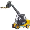 Empilhadora BRUDER JCB Teletruk brinquedo — ABS, idade recomendada 3+, preto e amarelo
