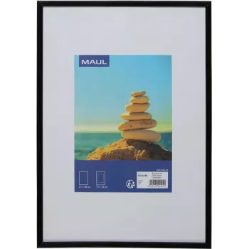 MAUL 1935490 - Porta-fotografias individual - placas de MDF - plástico - policarbonato (PC) - preto - mesa - 21 x 30 cm - retangular