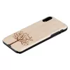 Capa para smartphone man and wood para iPhone XR — madeira de macieira, superfície preta