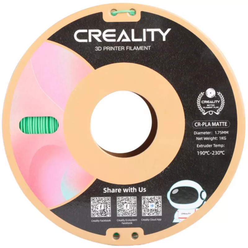 Material de impressão 3D Creality 3301010301 Ácido polilático PLA verde 1 kg 1,75 mm