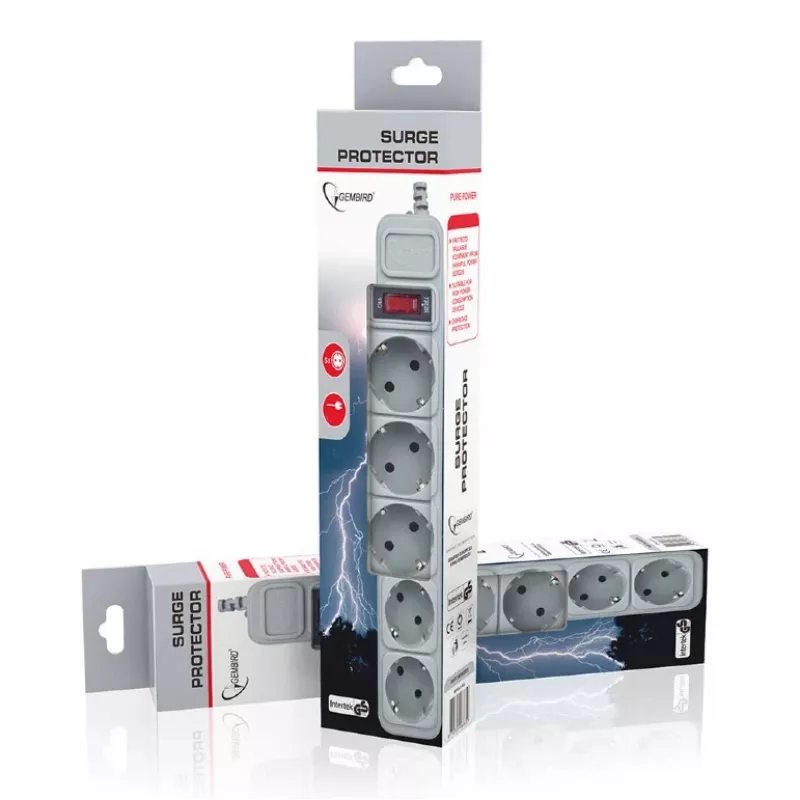 Régua de tomadas Gembird SPG3-B-6C 1,8 m 5 tomadas AC