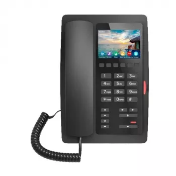 Telefone IP Fanvil H5W preto 2 linhas Wi-Fi