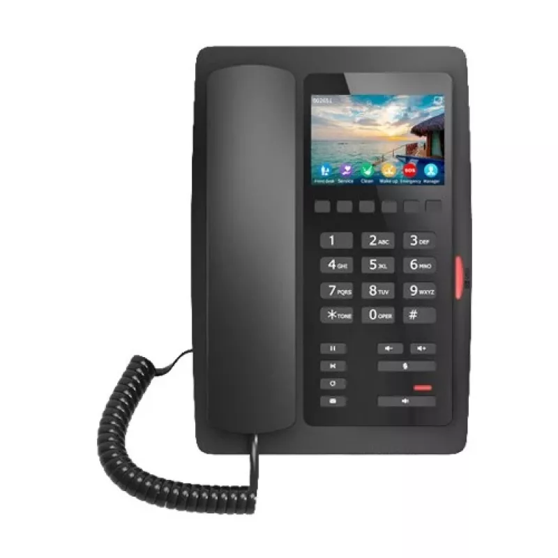 Telefone IP Fanvil H5W preto 2 linhas Wi-Fi