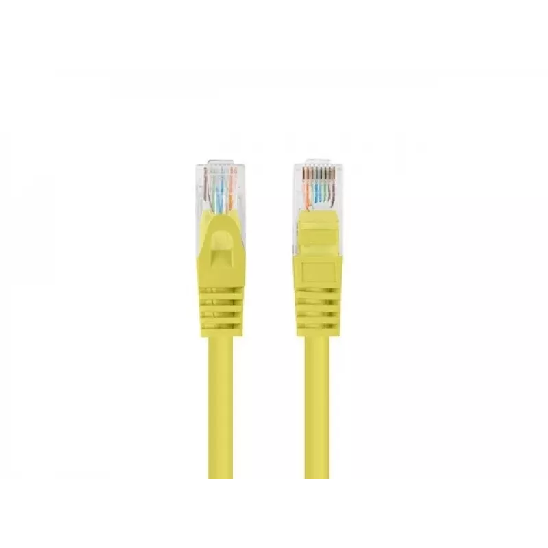 Cabo patch Lanberg Cat.6 UTP 0,25 m amarelo aprovado Fluke, pack de 10