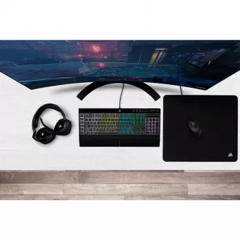 Teclado gaming Corsair K55 RGB PRO USB QWERTZ alemão preto