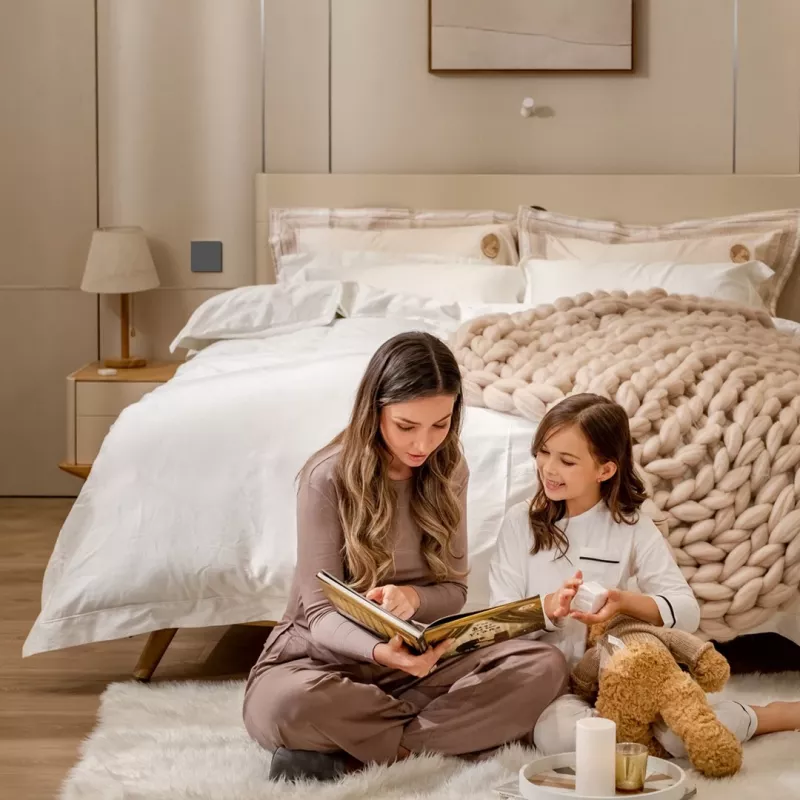 Interruptor de parede inteligente AQARA Smart H1 EU (sem neutro, tecla simples) (WS-EUK01-G), cinzento - interruptor de parede Zigbee com relé