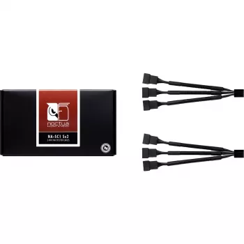 Cabo divisor NA-SC1 Sx2 preto, 13,5 cm, 2 unid., para ventoinhas PWM