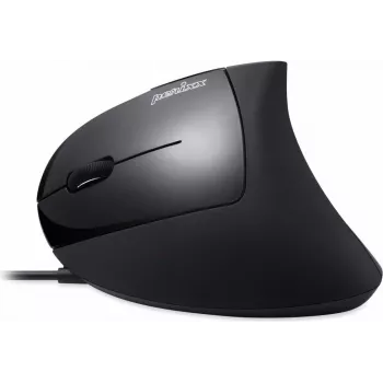 Perixx PERIMICE-513 L, rato ergonómico, para esquerdinos, vertical, preto