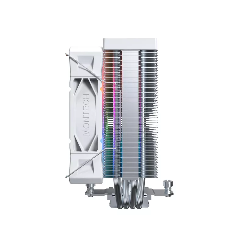 Montech NX400 White ARGB cooler a ar para CPU, 120 mm, multi-socket, branco