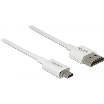 Cabo HDMI DeLOCK 85148 0,5 m tipo A para tipo D branco