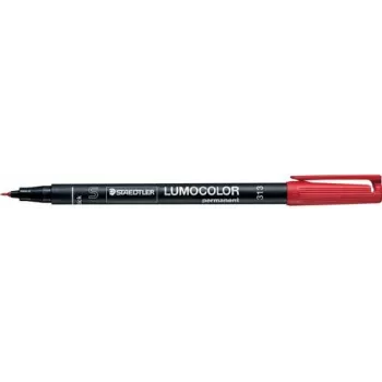 Marcador permanente ponta redonda Staedtler 313-2 vermelho 10 unidades