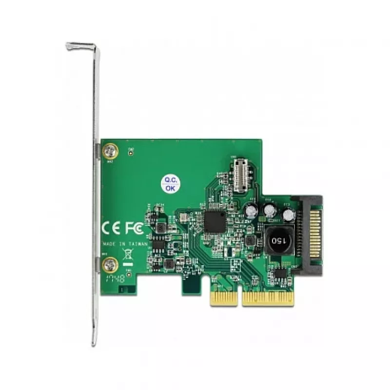 Placa DeLOCK PCI Express x4 para 1 x conector fêmea USB 3.2 Gen 2 Key B de 20 pinos interno