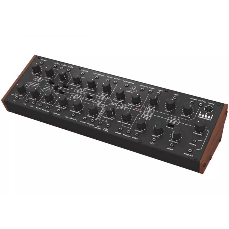 Sintetizador analógico Behringer KOBOL Expander Módulo – módulo de expansão montável em rack