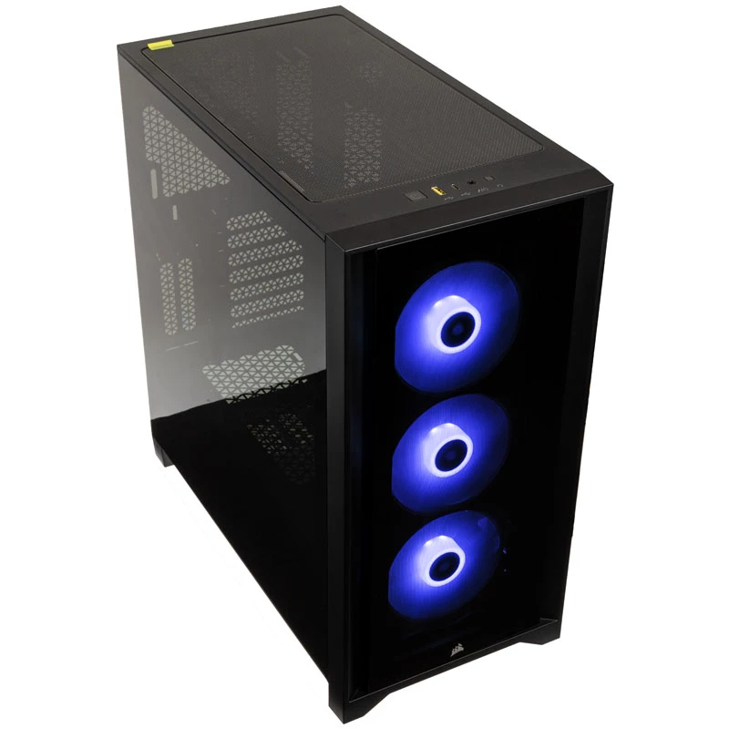 Caixa CORSAIR iCUE 4000X RGB Tempered Glass Mid-Tower preta