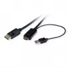ROTRONIC-SECOMP Roline - Cabo de vídeo - HDMI, USB (apenas alimentação) macho para DisplayPort macho - 1 m - Blindado - Preto - Suporta 4K 60 Hz (384