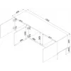 Móvel RTV Cama ISLA 150.5x40x60 caxemira mate