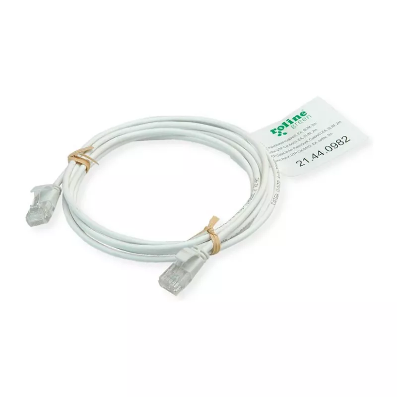 ROLINE GREEN cabo de patch UTP Cat.6A (classe EA), LSOH, fino, azul, 0,15 m