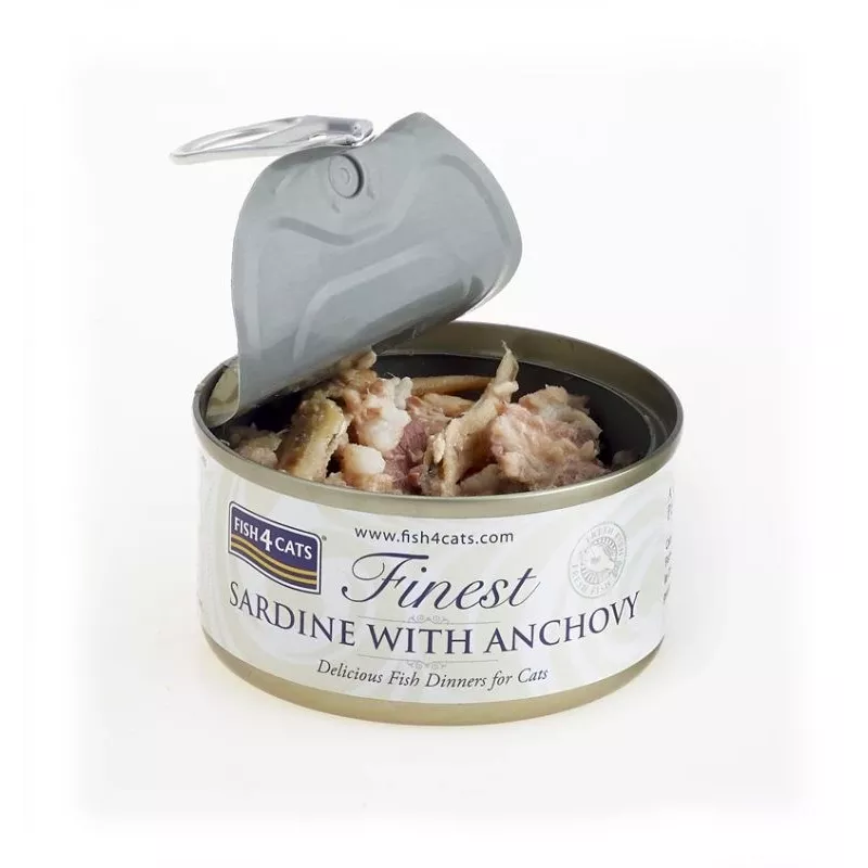 FISH4CATS Sardinha com anchova - comida húmida para gatos - 70g