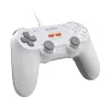 Comando gaming com fios GameSir T3 Lite WT branco – comando com fios ergonómico, compatível com PC