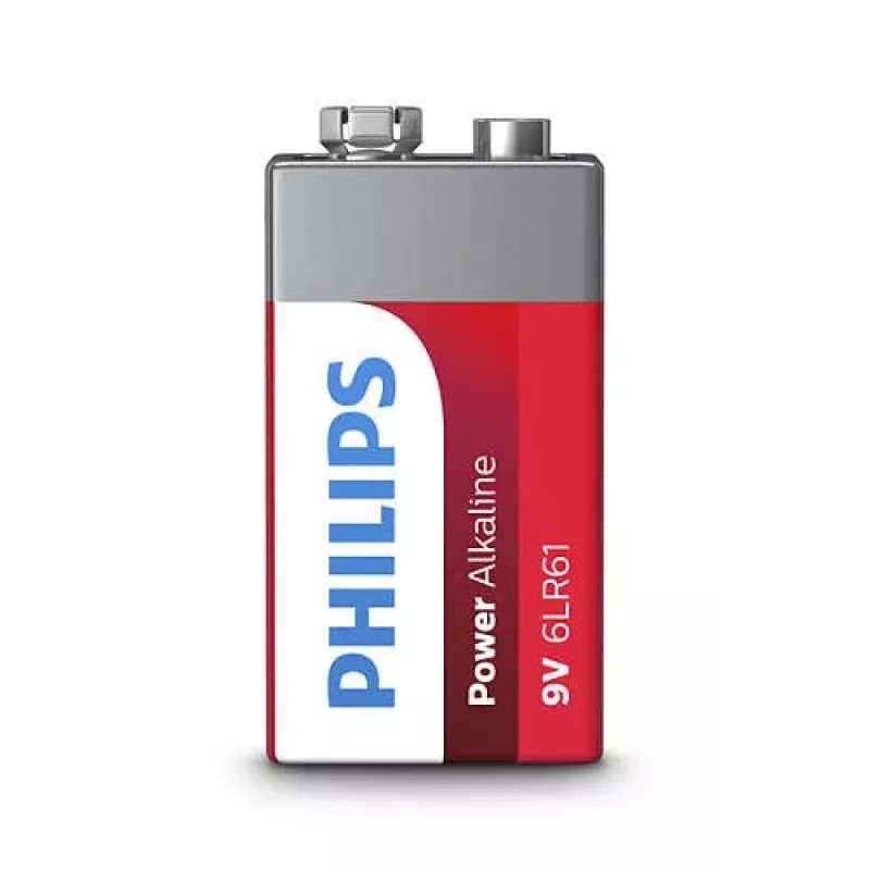 Pilha descartável Philips Power Alkaline Battery 6LR61P1B/10