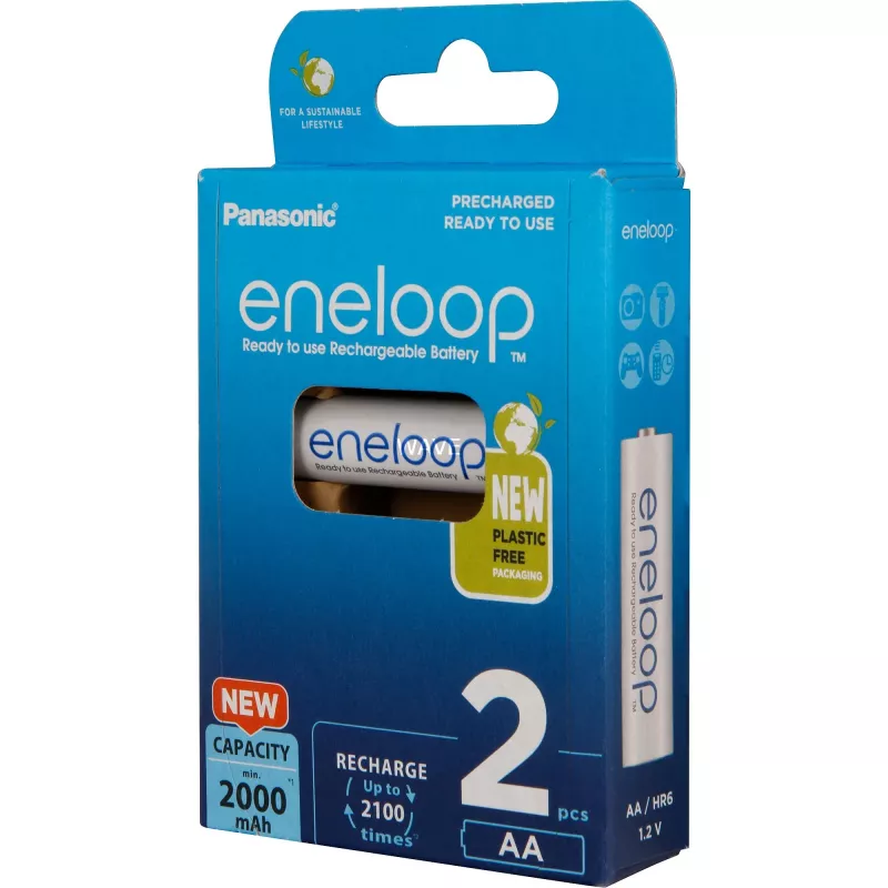 Baterias PANASONIC ENELOOP AA 2000 mAh 2 unid. (BK-3MCDE/2CP)