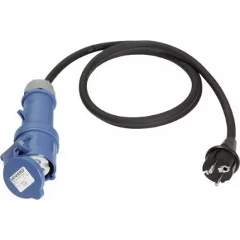 Cabo de alimentação AS Schwabe 1,5 m H07RN-F 3G2,5 com conector fêmea CEE 16A e ficha Schuko 250V
