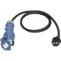 Cabo de alimentação AS Schwabe 1,5 m H07RN-F 3G2,5 com conector fêmea CEE 16A e ficha Schuko 250V
