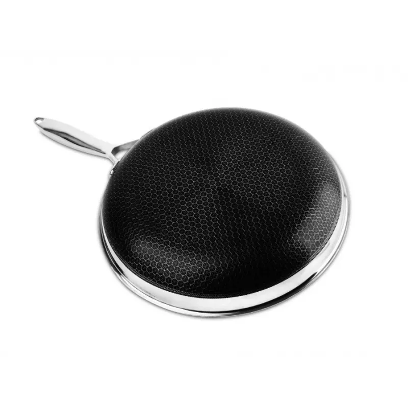 Frigideira KOHERSEN NX CERAMIC 24 cm, corpo em aço inoxidável, revestimento antiaderente NX CERAMIC, adequada para indução, com tampa
