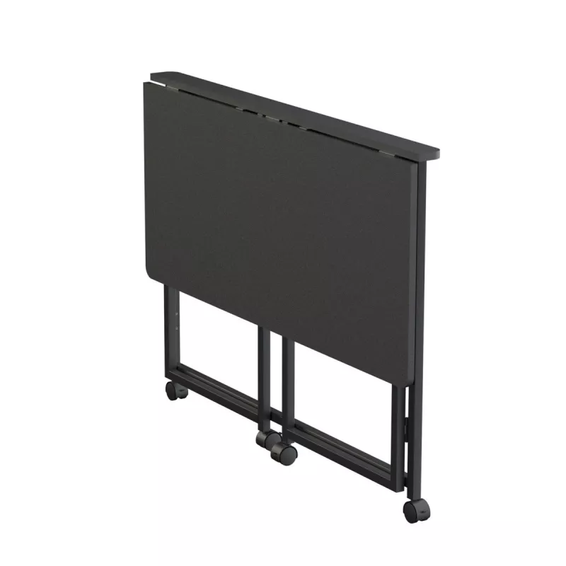 Mesa dobrável Maclean, preta, móvel, 100 x 50 cm, máx. 50 kg MC-1250 B