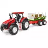 Trator BRUDER com atrelado de madeira BR-03453 – brinquedo mecânico, compatível com figuras Bruder