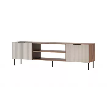 Móvel de TV Cama ALMERA 180,5×42×52,5 cm nogueira/cashmere – superfície em aglomerado, moldura nogueira