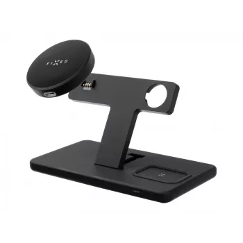 Fixed | Estação de carregamento sem fios MagPowerstation 3 em 1 com suporte MagSafe | FIXMPOS-BK | preto