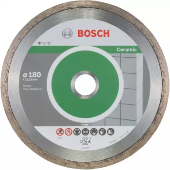Disco de corte diamantado para cerâmica Bosch Professional Ø180 mm, 10 unid., furo 22,23 mm