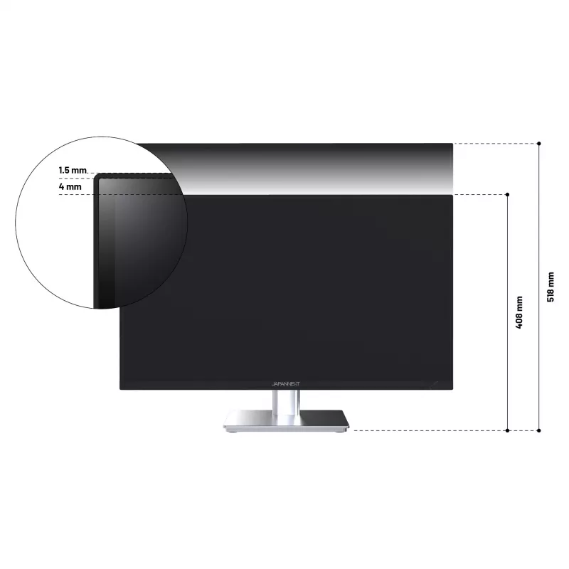 Ecrã de computador JAPANNEXT JN-I270WQHD300F-HSP 68,6 cm (27 polegadas) 2560 x 1440 píxeis Wide Quad HD LED cinzento