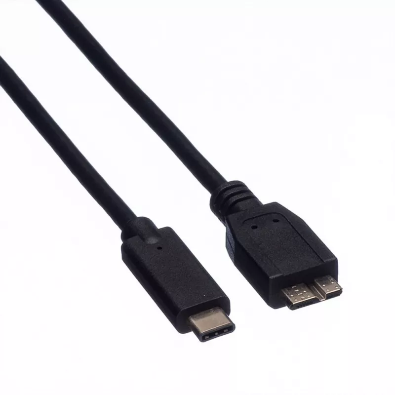 ROLINE - Cabo USB - Micro-USB 3.0 Type-B (M) para USB Type-C (M) - 1 m - preto (11.02.9006)