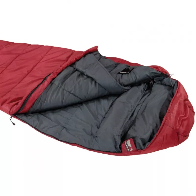 Saco de dormir Redwood -3 (vermelho-escuro/cinzento)