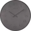 NeXtime Relógio 3095gs Wood Wood Big, Ø52,8 cm, parede, cinzento