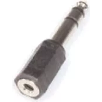 Adaptador de cabo e+p GS 33 6,35 mm estéreo (M) para 3,5 mm estéreo (F) Preto