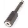 Adaptador de cabo e+p GS 33 6,35 mm estéreo (M) para 3,5 mm estéreo (F) Preto