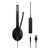 Headset EPOS ADAPT 165T USB II com fios, arco de cabeça, escritório/call center, USB Type-A, preto