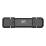 Silicon Power Marvel Xtreme DS72 - Pen drive - 500GB - USB 3,1 Gen 2 / USB-C 3,2 Gen 2 - preto (SP500GBUC3S72VPK)