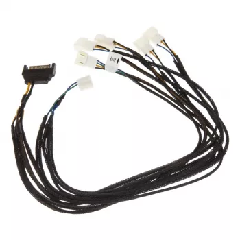 Cabo distribuidor PWM Akasa Flexa FP5S (5 ventoinhas) - com sleeve, 45 cm (AK-CBFA07-45)