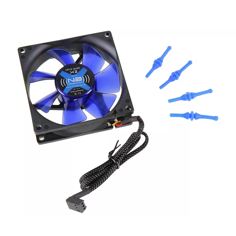 Noiseblocker BlackSilentFan X2 ITR-X-2 ventoinha para caixa, 80 x 80 x 25 mm