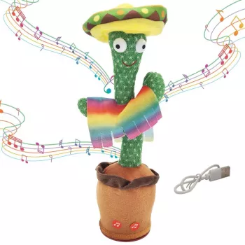 Brinquedo cato dançante com sombrero Extralink Toys, cantante para crianças LED USB