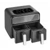 Fritadeira de ar dupla Amica AFM 7020, 8 L, 2400 W, preta